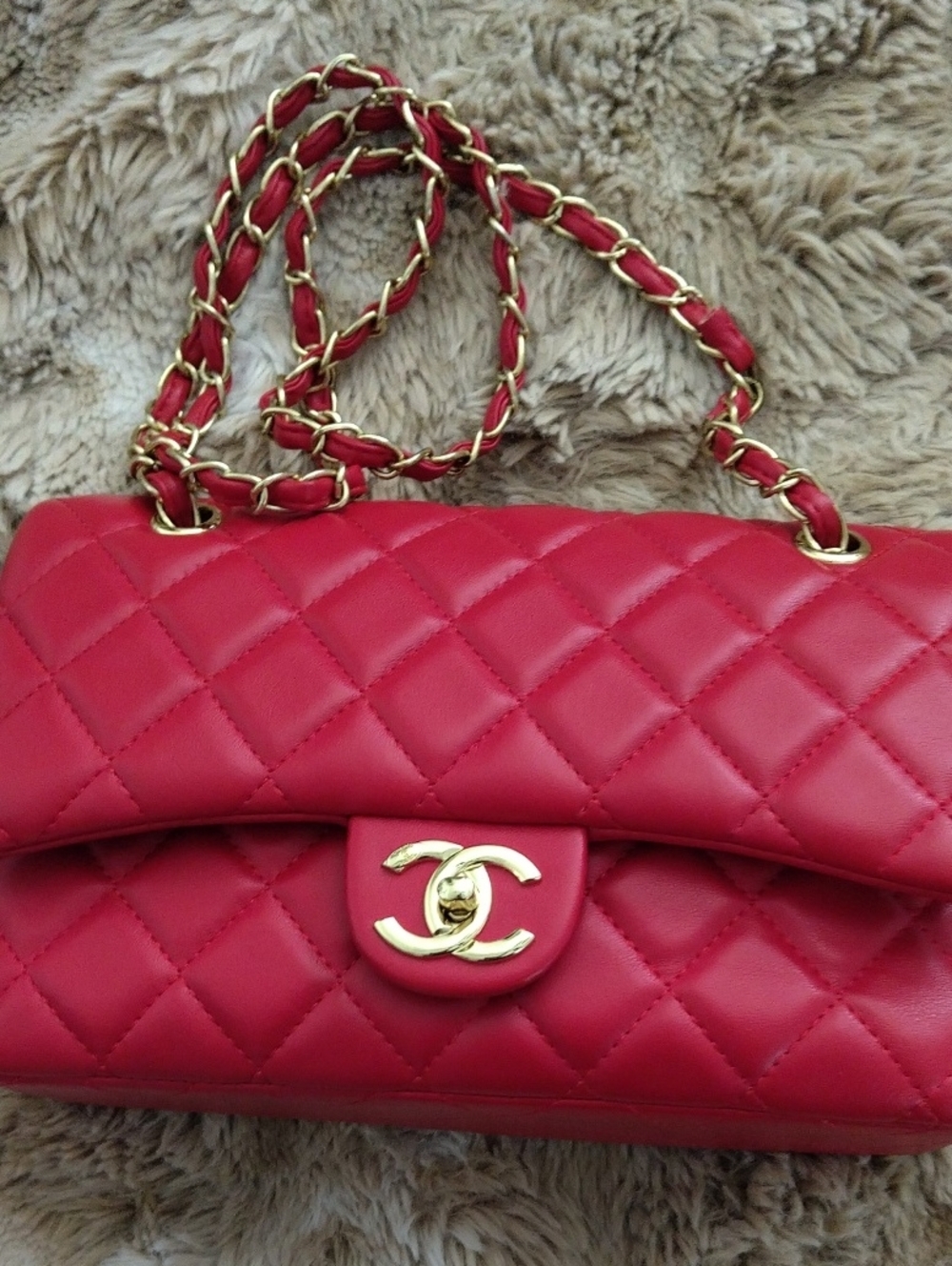 Red Leather Handbag - Picture 15 of 15